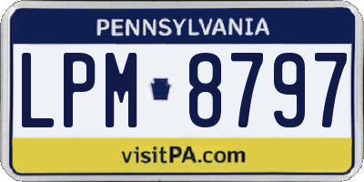 PA license plate LPM8797