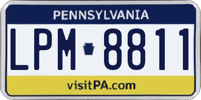 PA license plate LPM8811