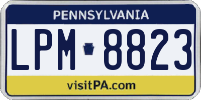 PA license plate LPM8823