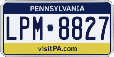 PA license plate LPM8827