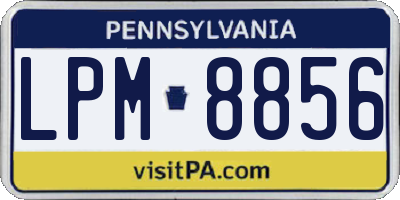 PA license plate LPM8856