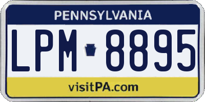 PA license plate LPM8895