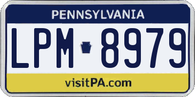 PA license plate LPM8979