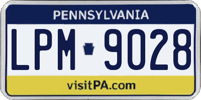PA license plate LPM9028