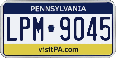 PA license plate LPM9045