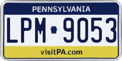 PA license plate LPM9053