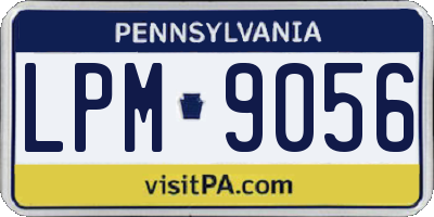 PA license plate LPM9056