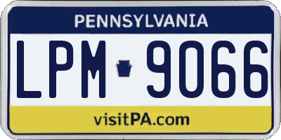 PA license plate LPM9066