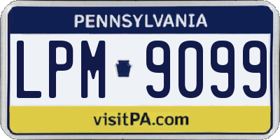 PA license plate LPM9099