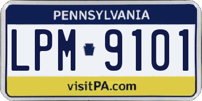 PA license plate LPM9101
