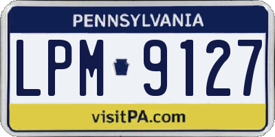 PA license plate LPM9127