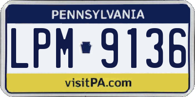 PA license plate LPM9136