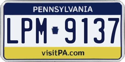 PA license plate LPM9137