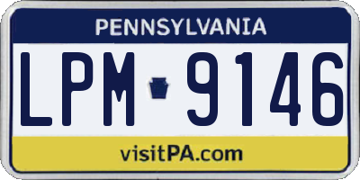 PA license plate LPM9146