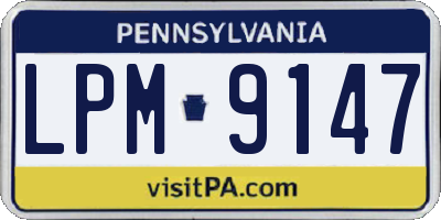 PA license plate LPM9147