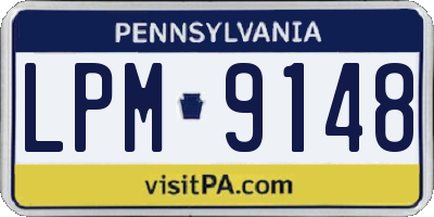 PA license plate LPM9148