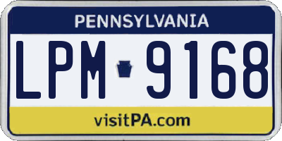 PA license plate LPM9168