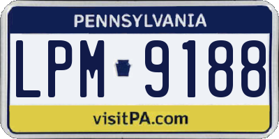 PA license plate LPM9188