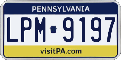 PA license plate LPM9197