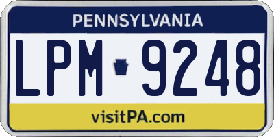 PA license plate LPM9248