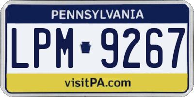 PA license plate LPM9267