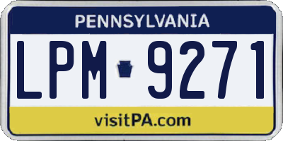 PA license plate LPM9271