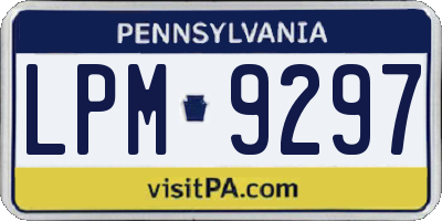 PA license plate LPM9297