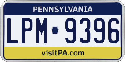 PA license plate LPM9396