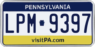 PA license plate LPM9397