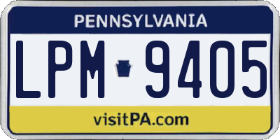 PA license plate LPM9405
