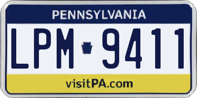 PA license plate LPM9411