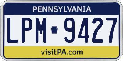 PA license plate LPM9427