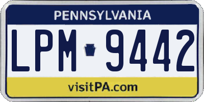 PA license plate LPM9442