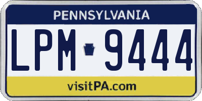 PA license plate LPM9444