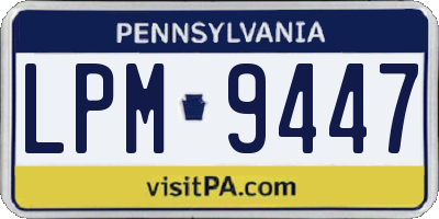 PA license plate LPM9447