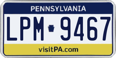 PA license plate LPM9467