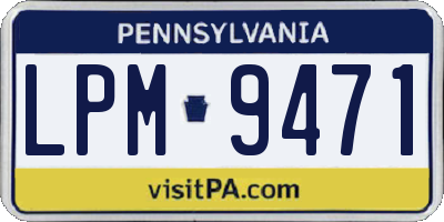 PA license plate LPM9471