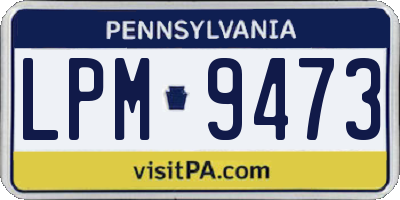 PA license plate LPM9473
