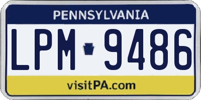 PA license plate LPM9486