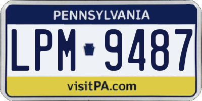 PA license plate LPM9487