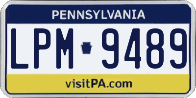 PA license plate LPM9489