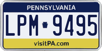 PA license plate LPM9495
