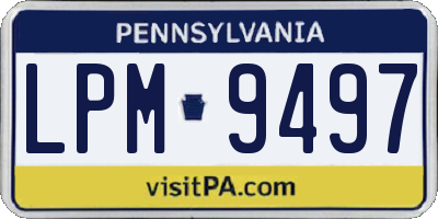 PA license plate LPM9497