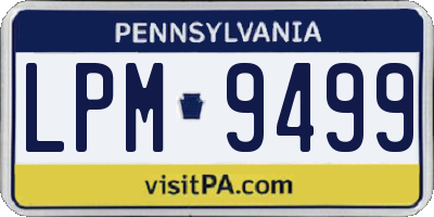 PA license plate LPM9499