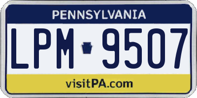 PA license plate LPM9507
