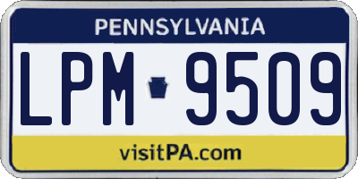 PA license plate LPM9509
