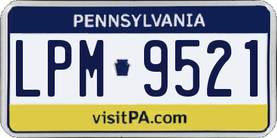 PA license plate LPM9521
