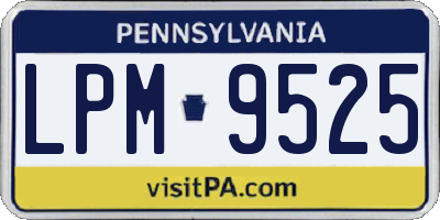 PA license plate LPM9525