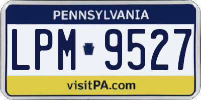 PA license plate LPM9527