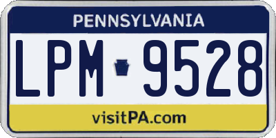 PA license plate LPM9528